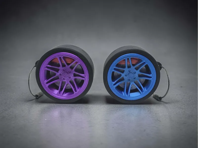 Race wheel and tire clicky spinner fidget one hand