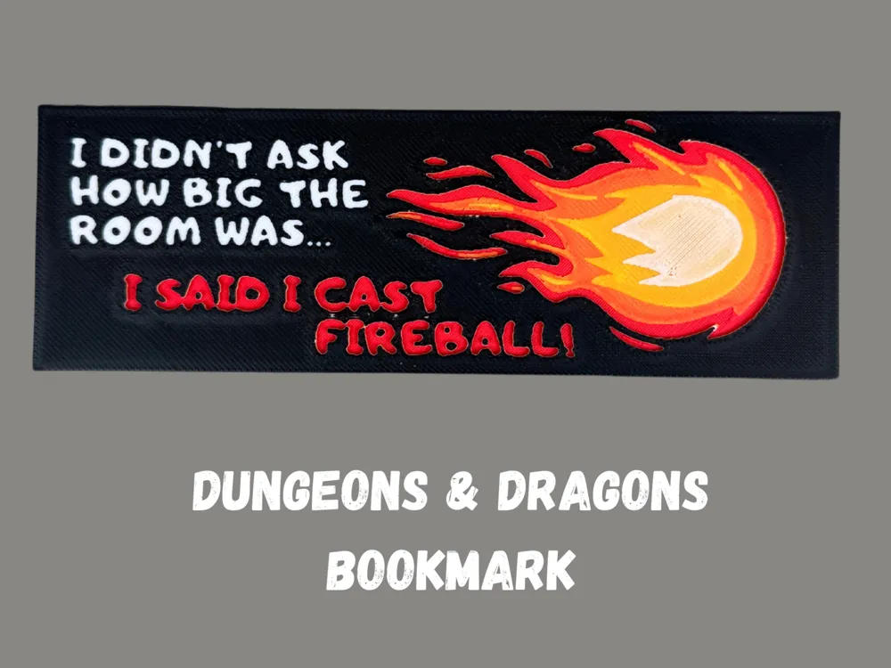 Dungeons and Dragons Bookmark - I cast Fireball