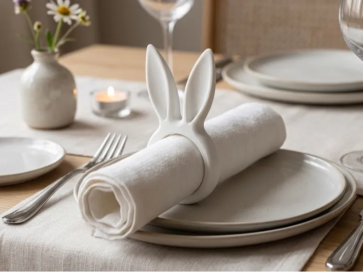 Minimalist Bunny Napkin Ring