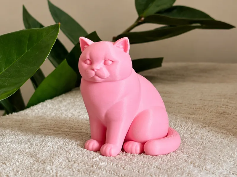 Realistic British Cat - fat kitty figurine