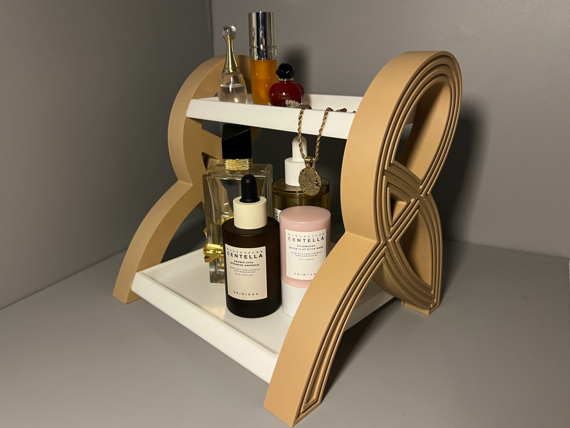 Organizer 2 livelli per cosmetici e accessori