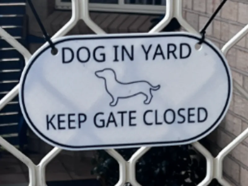 Dachshund Keep Gate Close Sign