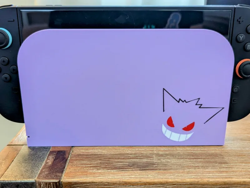 Minimalist Gengar Switch 2 Dock Cover Faceplate