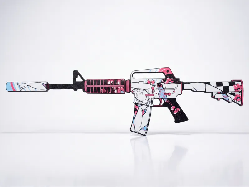 M4A1-S | Vaporwave - 3D Printed Wall Art