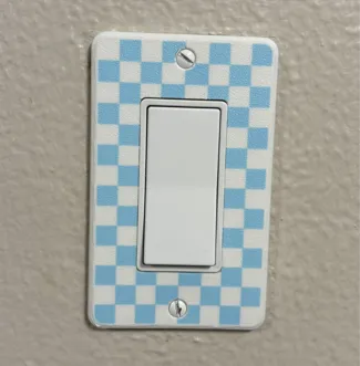 Checkered Light Switch Cover 