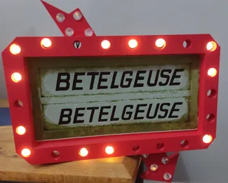 Beetlegeuse sign inc. Hueforge inset