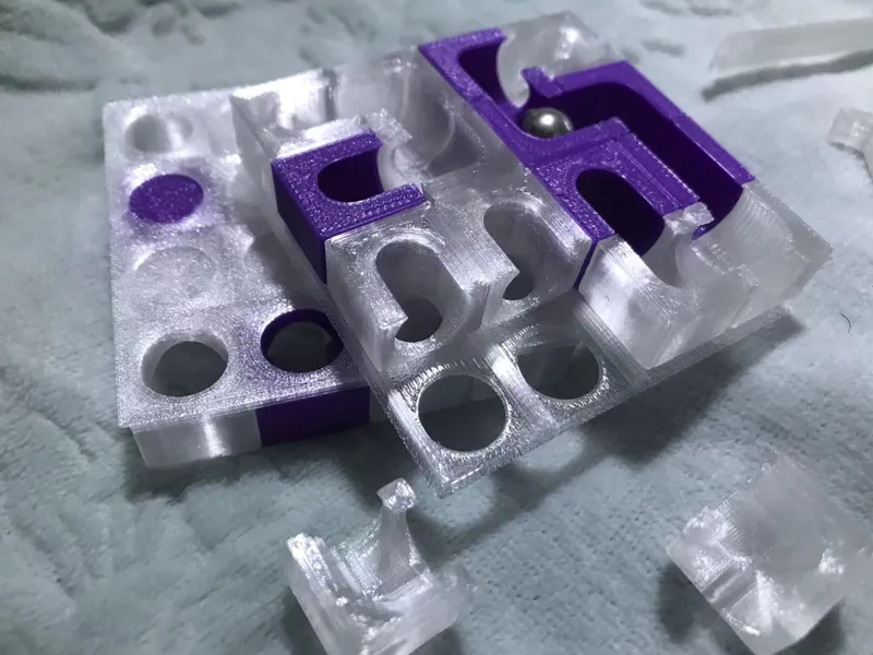 双面穿梭滚珠迷宫V2 可用4-10mm钢珠 4格乘4格模块化 可自由拼搭 设计穿梭点和路线
