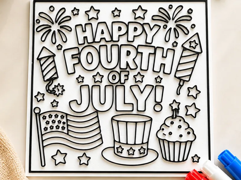 Fourth of July Coloring Page