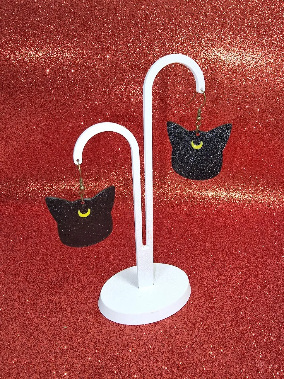 Sailor moon cat earrings view 3