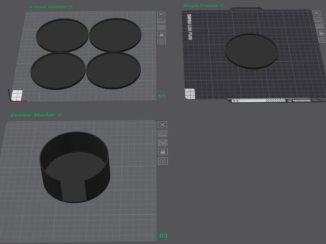 Gift Coaster Set - Free 3D Print Model - MakerWorld