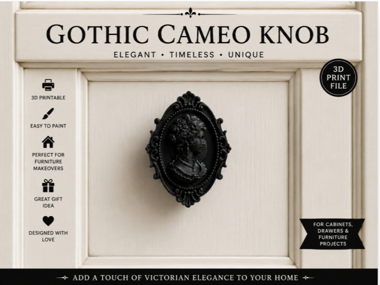 Victorian Cameo Furniture Knob Cabinet Hardware