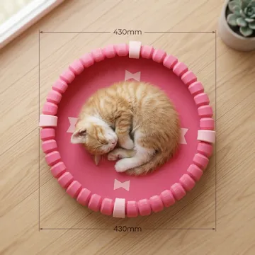 Letrero o emblema decorativo: Modular Ribbed Cat Bed / Pet Lounge — vista de referencia 3