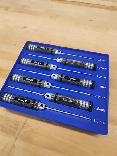 Hex drivers - Allen key holder for Gridfinity 5x4 by Fabrication Labs ...