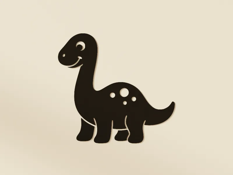 Kids Brachiosaurus Dino Wall Art Print
