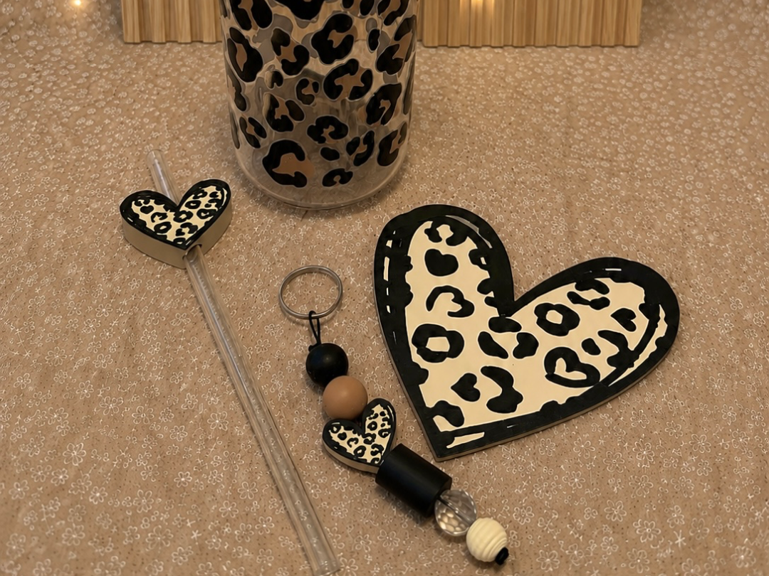 Leoparden Trinkset