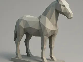 Low Poly Pferd
