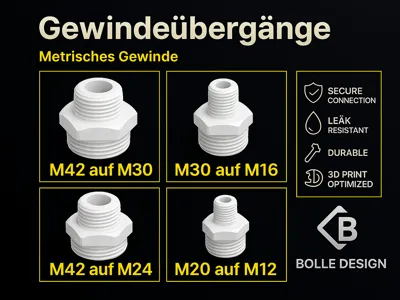 Metric Thread Transitions from M42 to M8