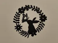 Décoration murale lapin et papillon — photo 1