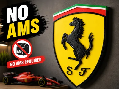 Ferrari F1 Logo Shield Multicolor No AMS Required