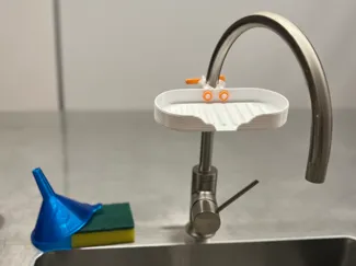 Sink Caddy Sponge Holder with Drainage - Faucet