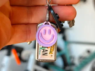 Smiley Keychain Perfectly Imperfect Good Vibes