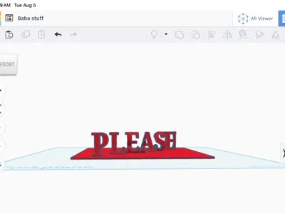 Flip text “design please(with supports)