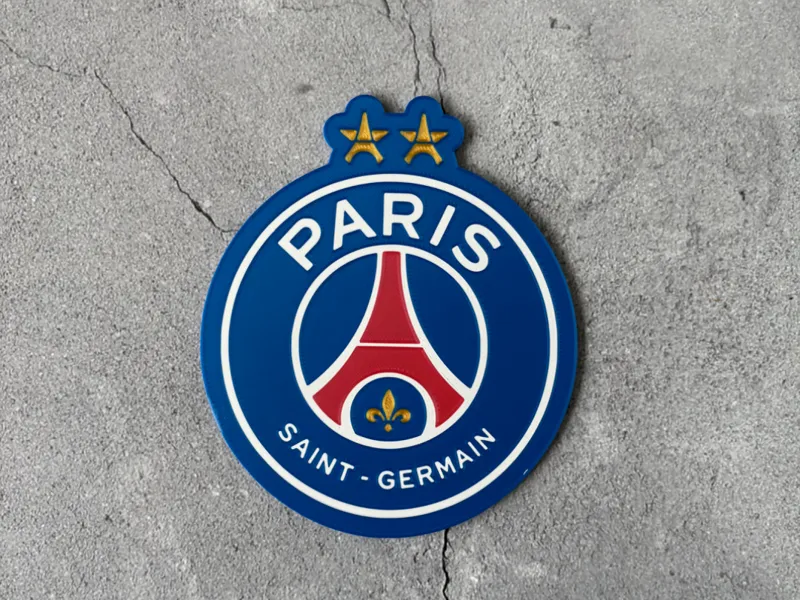 plaque décorative, art mural, logo PSG 2 étoiles 