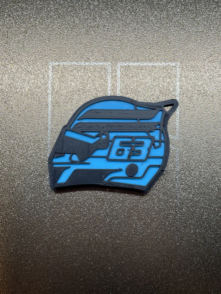 George Russell 2025 Helmet Keychain - Free 3D Print Model - MakerWorld