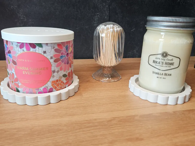 Scalloped Candle Coaster & Tray