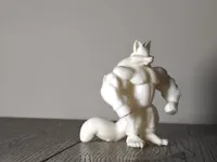 Figurine renard bodybuildé — photo 2