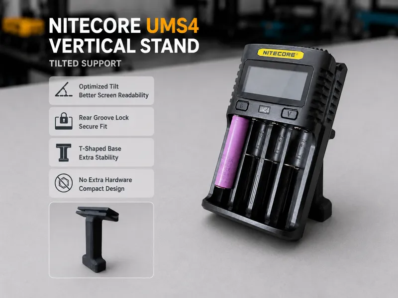 Nitecore UMS4 Vertical Stand - Tilted Support