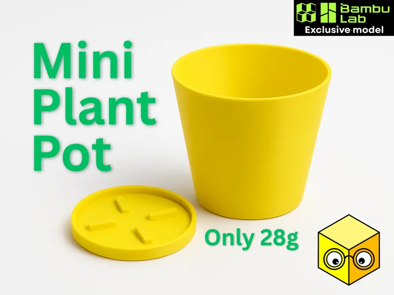 Mini Plant Pot with Drip Tray (only 28 grams)