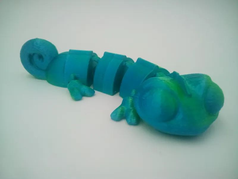 cute articulated chameleon.