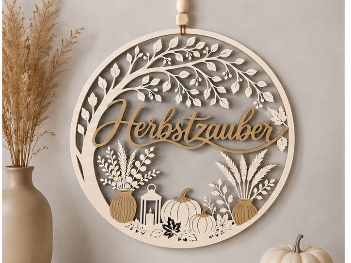 Wand- & Fensterbild Herbstzauber-Boho 3D model
