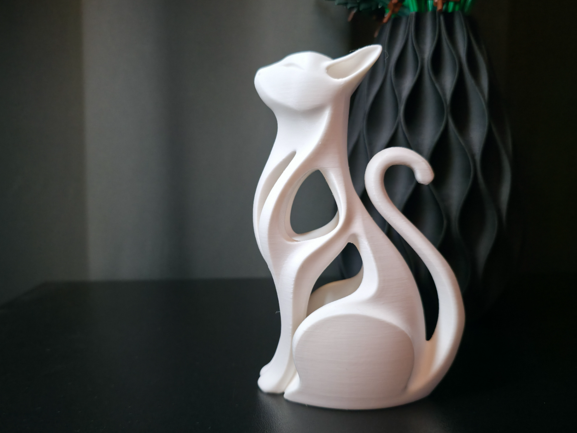 Modern Sculptural Cat Figurine