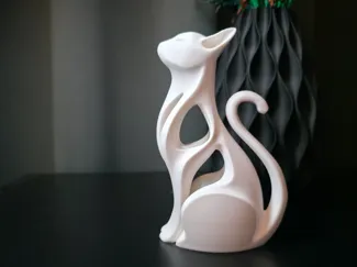 Modern Sculptural Cat Figurine