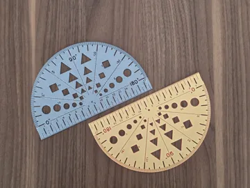 Letrero o emblema decorativo: Universal 3D-Printable School Ruler Set — vista de referencia 3