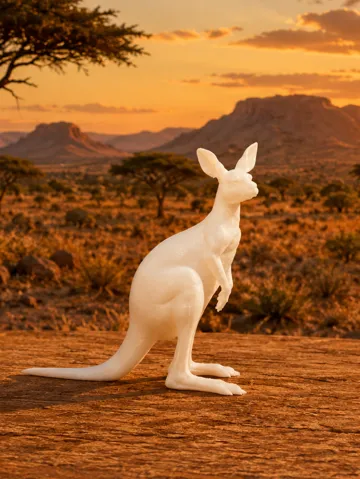 Modelo para impresión 3D: Kangaroo - Animal - Australia — vista de referencia 2