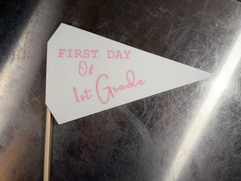 First Day of 1st Grade Pennant Flag