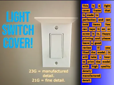 Light switch frame! (Table top) "Print-in-Place"!