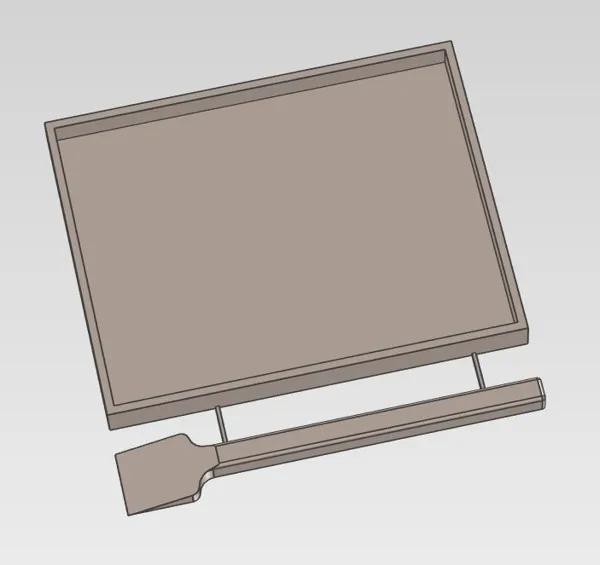Plateau à époxy avec support