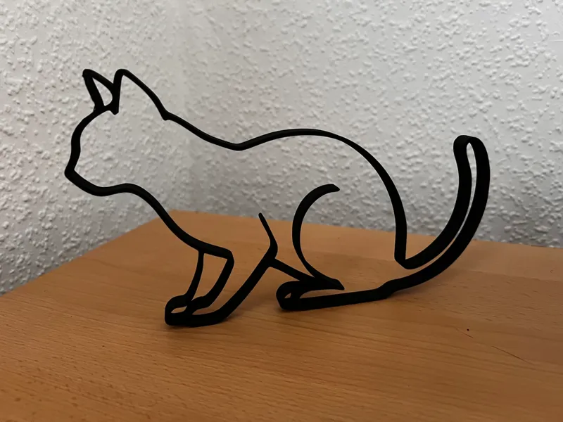 Katzensilhouette wartend