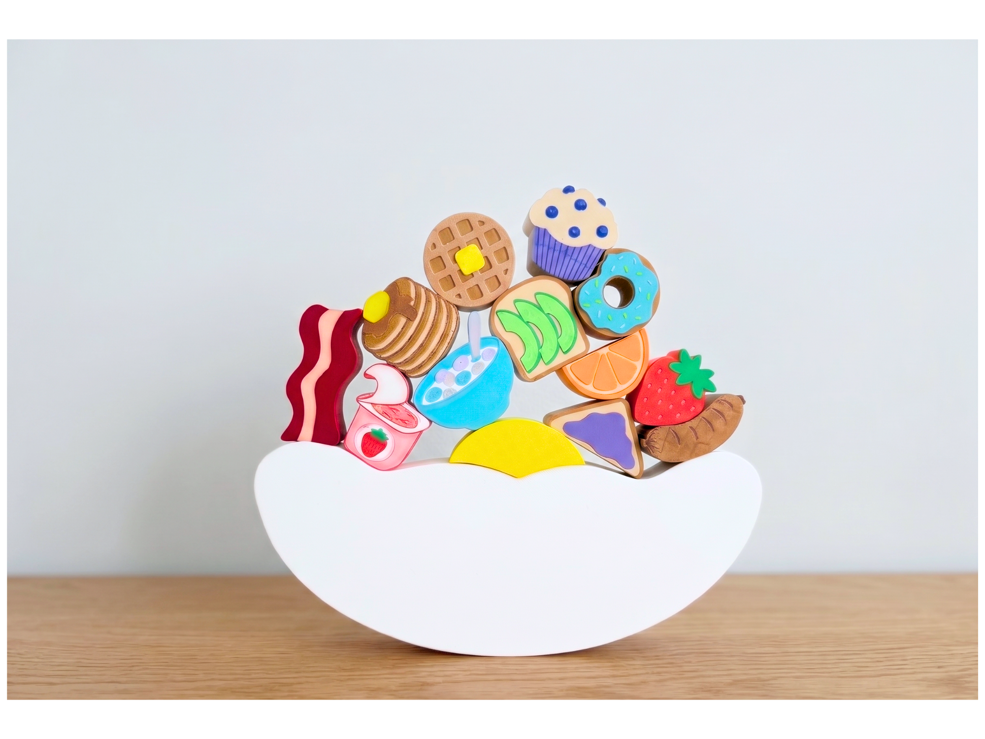 Miniatura 2 do modelo 3D Breakfast Stacking Toy
