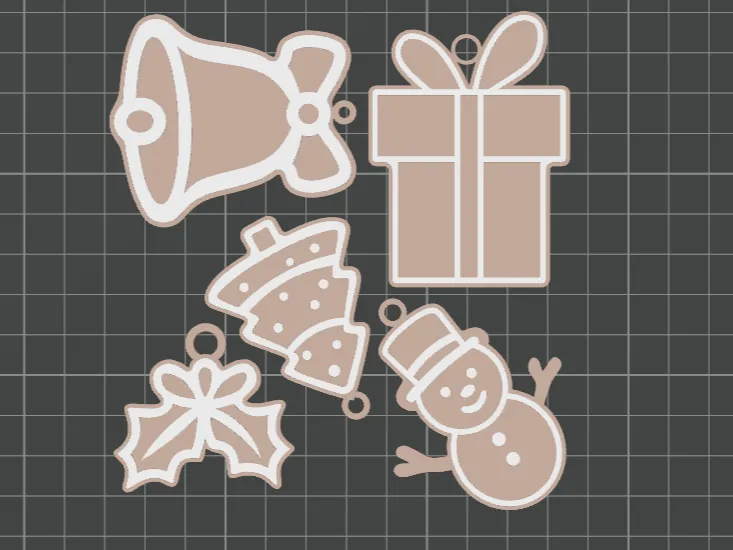 Gingerbread-style christmas tree decoration