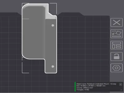 Under-Desk Laptop Mount (Low Profile)