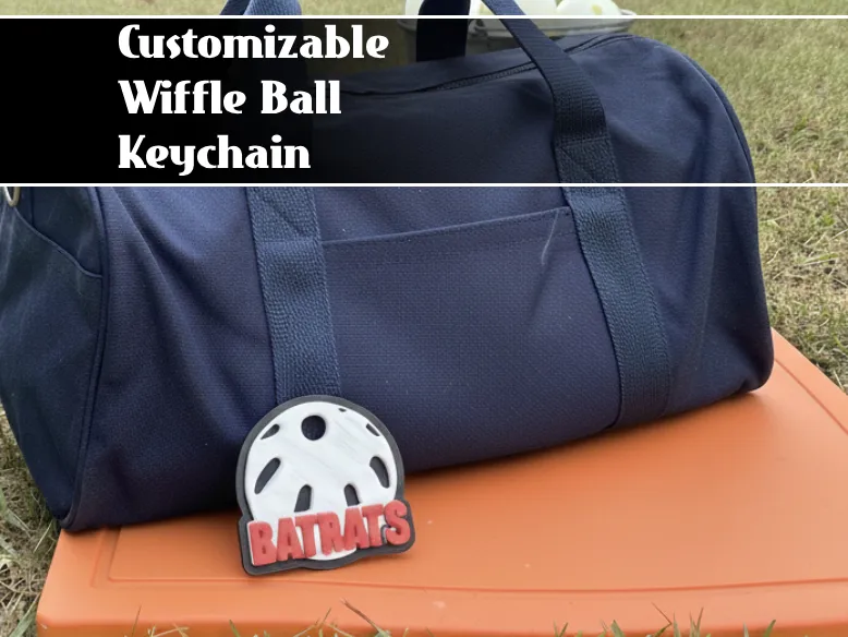 Customizable Wiffle Ball Keychain (Parametric)