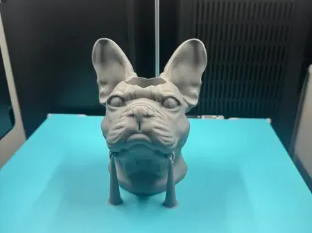 Porte-crayons tête de bouledogue