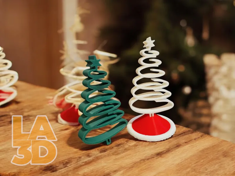 Minimalist Swirly Christmas Decoration With Stand