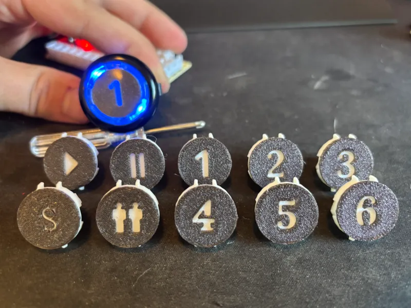 Labels for QANBA Arcade Buttons (30mm)