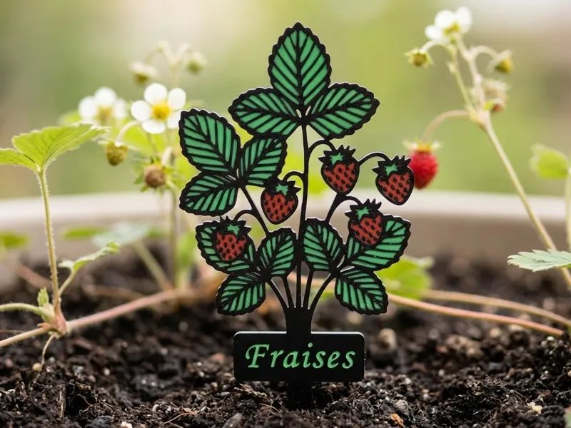 Strawberry Label Plant (étiquette plante)